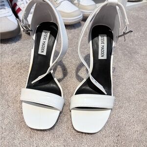 Steve Madden White Strappy Heels